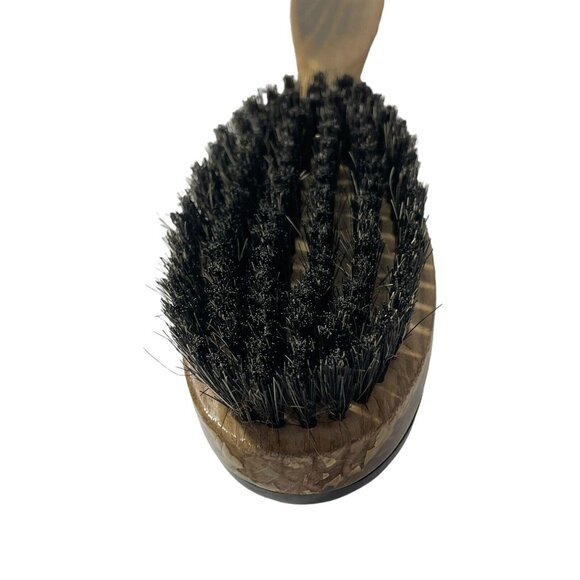 VTG Swank Stained Wood Handled Lint  Brush & Shoe Horn WEST GERMANY Brown Red - Picture 4 of 10